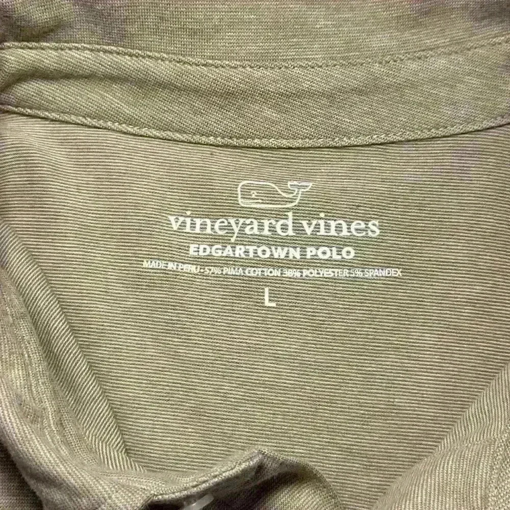 Vineyard Vines Edgartown Polo Brown Short Sleeve Pima Cotton Mens Size Large - Picture 6 of 7